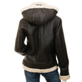 WOMEN BROWN SHEEPSKIN SHEARLING JACKET MELISSA